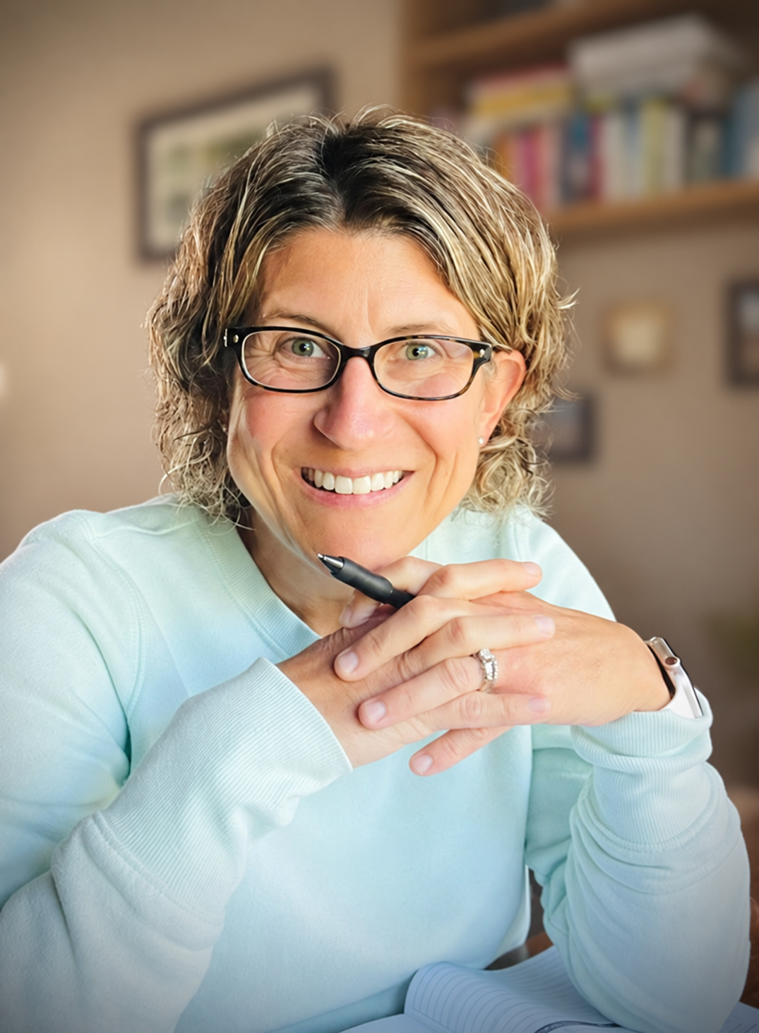 Nicole Dalton smiling warmly at her desk